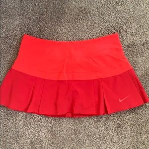 Red Nike Tennis Skort